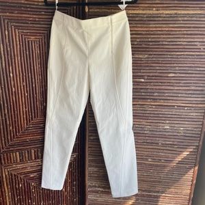 Donna Karen Couture Stretch Pants, Size 8, natural white, equestrian style